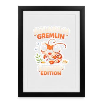 Aquarium Gremlin | Shrimp Hobby - Framed poster (27 × 37 cm) - black - Front