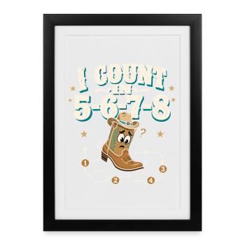 Compte 5-6-7-8 - Affiche encadrée (27 × 37 cm) - noir - Devant