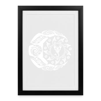 Celestial Scorpion Mandala - Framed poster (27 × 37 cm) - black - Front