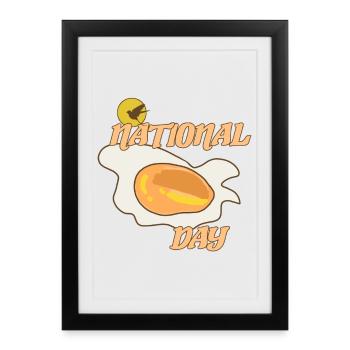 Egg Day - Framed poster (27 × 37 cm) - black - Front