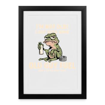 T du ruban adhésif de carburant Frog - Affiche encadrée (27 × 37 cm) - noir - Devant
