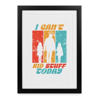 Père célibataire Père célibataire - Affiche encadrée (27 × 37 cm) - noir - Devant