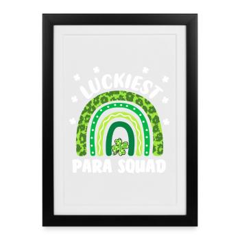 Équipe para-parachute la plus chanceuse - Affiche encadrée (27 × 37 cm) - noir - Devant