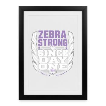 Eds Consciousness Ehlers-danlos Zebra Warrior - Framed poster (27 × 37 cm) - black - Front
