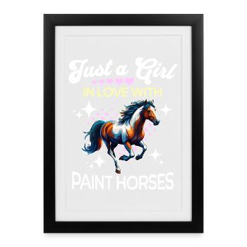 Paint Horse Girl Paint Horse - Framed poster (27 × 37 cm) - black - Front