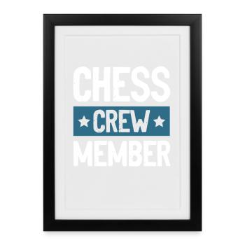 Équipe d’échecs - Affiche encadrée (27 × 37 cm) - noir - Devant