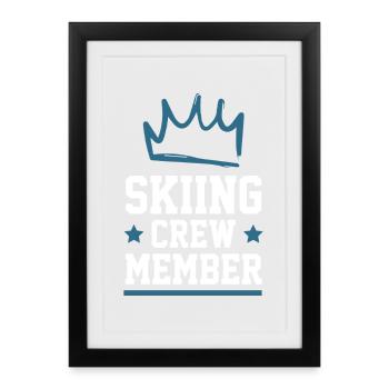 Équipe de ski - Affiche encadrée (27 × 37 cm) - noir - Devant