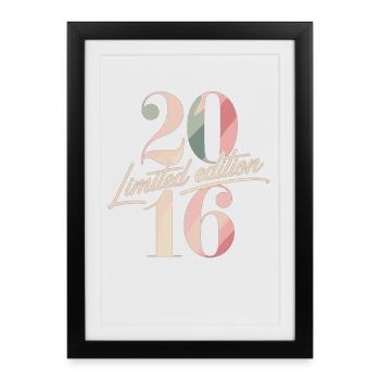 Édition limitée Anniversaire 2016 Vintage - Affiche encadrée (27 × 37 cm) - noir - Devant