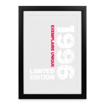 Millésime 1996 Cadeau 30 Ans Homme Anniversaire  - Affiche encadrée (27 × 37 cm) - noir - Devant