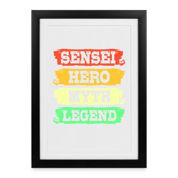 Judo - Framed poster (27 × 37 cm) - black - Front