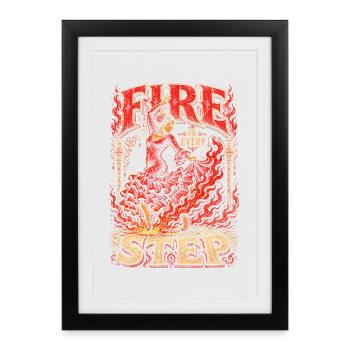 Flamenco Fire In Every Step - Framed poster (27 × 37 cm) - black - Front