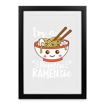 Hopeless Ramentic Ramen Bowl - Framed poster (27 × 37 cm) - black - Front