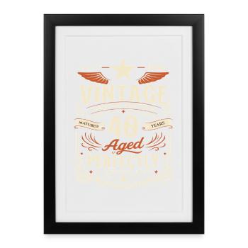 Cadeau de 40e anniversaire 1986 Homme Vintage Rétro - Affiche encadrée (27 × 37 cm) - noir - Devant