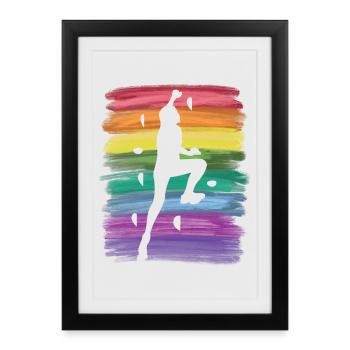 Bloc de bloc de Boulderer - Affiche encadrée (27 × 37 cm) - noir - Devant