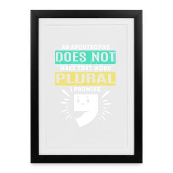 Grammar English Spelling - Framed poster (27 × 37 cm) - black - Front
