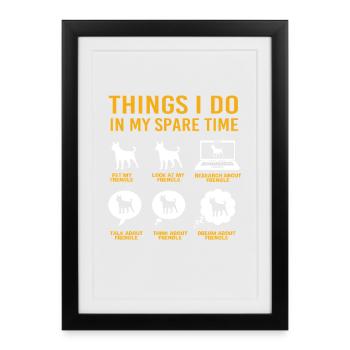 Frengle Dog - Framed poster (27 × 37 cm) - black - Front