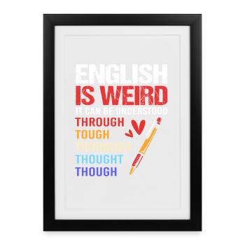 grammar - Framed poster (27 × 37 cm) - black - Front