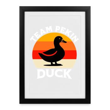 Équipe Canard laqué - Affiche encadrée (27 × 37 cm) - noir - Devant