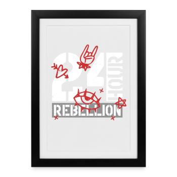 Punk For A Day 24 Hour Rebellion - Framed poster (27 × 37 cm) - black - Front