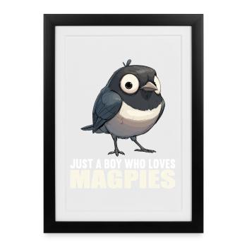 Pies Magpie - Affiche encadrée (27 × 37 cm) - noir - Devant