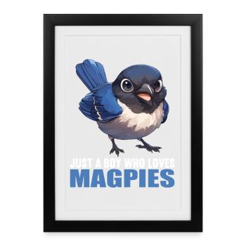 Pies Magpie - Affiche encadrée (27 × 37 cm) - noir - Devant