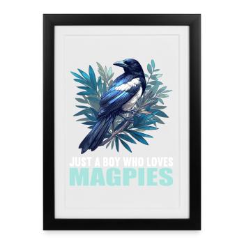 Pies Magpie - Affiche encadrée (27 × 37 cm) - noir - Devant