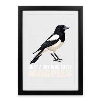 Pies Magpie - Affiche encadrée (27 × 37 cm) - noir - Devant