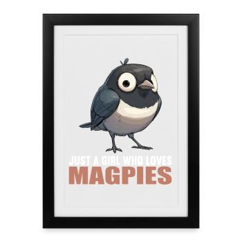 Pies Magpie - Affiche encadrée (27 × 37 cm) - noir - Devant