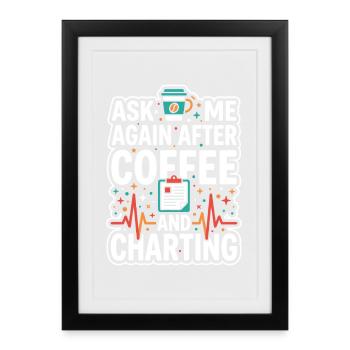 Night Shift Nurse, Tired - Framed poster (27 × 37 cm) - black - Front