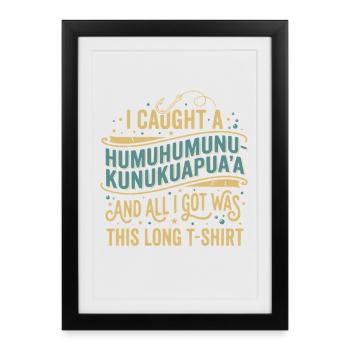 Humuhumunukunukuapua'a Triggerfish Hawaii - Framed poster (27 × 37 cm) - black - Front