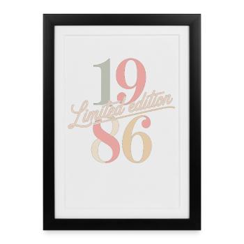 Limited Edition 1986 Birthday - Framed poster (27 × 37 cm) - black - Front