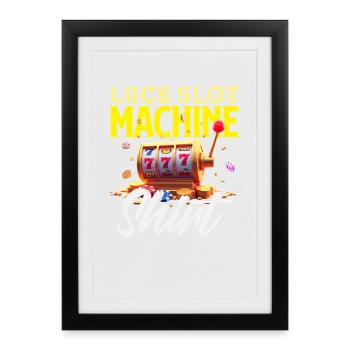 Gagnants du jackpot des machines à sous du casino - Affiche encadrée (27 × 37 cm) - noir - Devant