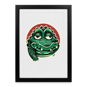 Chill Croc Groover - Affiche encadrée (27 × 37 cm) - noir - Devant