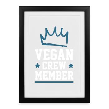 Vegan Crew - Affiche encadrée (27 × 37 cm) - noir - Devant