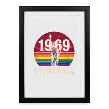 Pride Month LGBT - Stonewall 1969  - Framed poster (27 × 37 cm) - black - Front