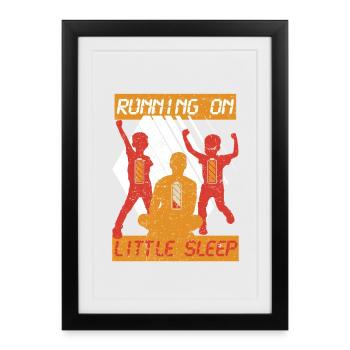 Père célibataire Père célibataire - Affiche encadrée (27 × 37 cm) - noir - Devant