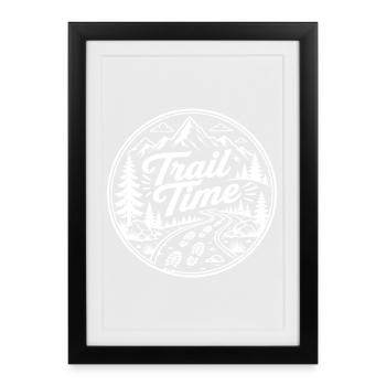 trail time - Framed poster (27 × 37 cm) - black - Front
