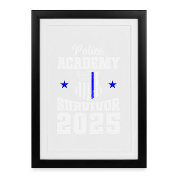 Police des Survivants de l’Académie de Police 2025 - Affiche encadrée (27 × 37 cm) - noir - Devant
