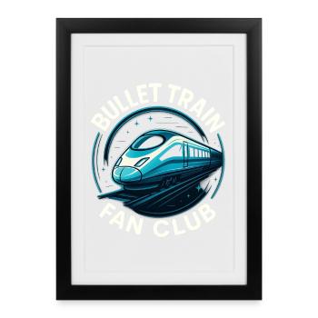 Bullet Train Fan Club - Framed poster (27 × 37 cm) - black - Front
