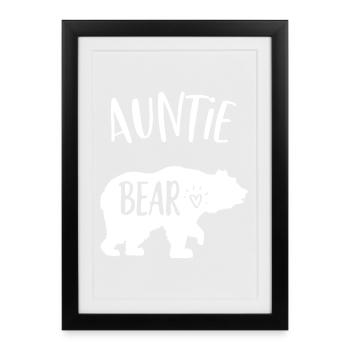 Auntie Bear Silhouette - Framed poster (27 × 37 cm) - black - Front