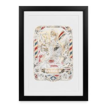 Barber Barbier - Framed poster (27 × 37 cm) - black - Front