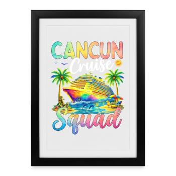 Équipe de croisière de Cancún - Affiche encadrée (27 × 37 cm) - noir - Devant