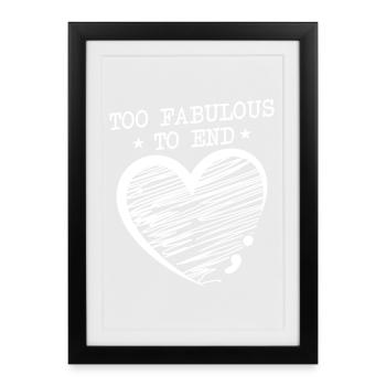Point-virgule trop fabuleux pour finir en point-virgule - Affiche encadrée (27 × 37 cm) - noir - Devant