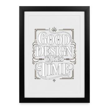 Graphic Designer Good Design Takes Visual Artist - Framed poster (27 × 37 cm) - black - Front