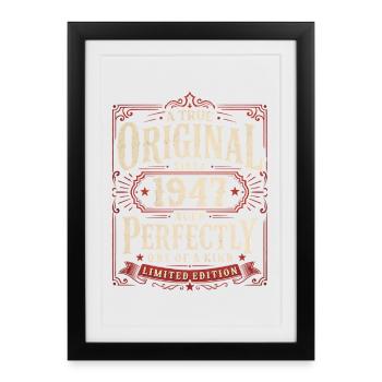 79th Birthday Gift Original Vintage 1947 - Framed poster (27 × 37 cm) - black - Front