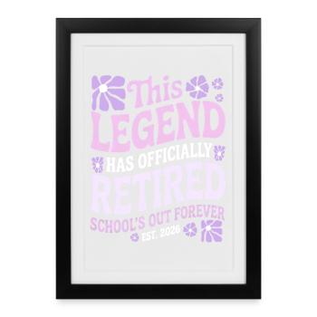 teacher Retirement Gifts for Teachers Retirement - Framed poster (27 × 37 cm) - black - Front