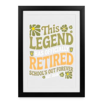 teacher Retirement Gifts for Teachers Retirement - Framed poster (27 × 37 cm) - black - Front