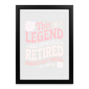 teacher Retirement Gifts for Teachers Retirement - Framed poster (27 × 37 cm) - black - Front