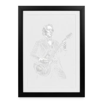 James Buchanan Playing Guitar - Framed poster (27 × 37 cm) - black - Front