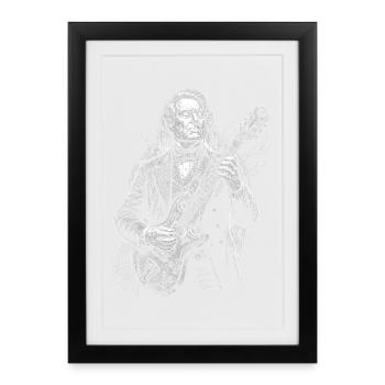 Millard Fillmore Playing Guitar - Framed poster (27 × 37 cm) - black - Front